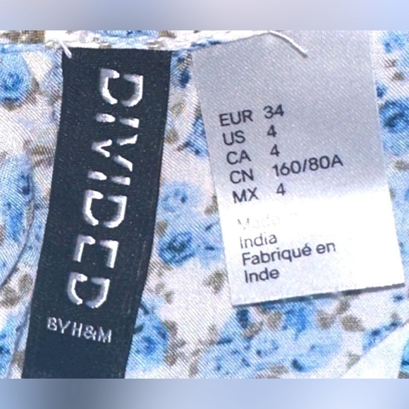 H&M Divided Blue Floral Spaghetti Strap Top - Picture 6 of 7